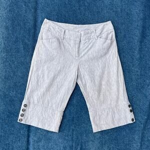 90s B wear linen bermuda shorts capris